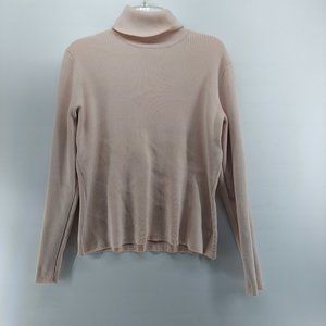 chicos designs turtleneck knit sweater size 1 silk blend